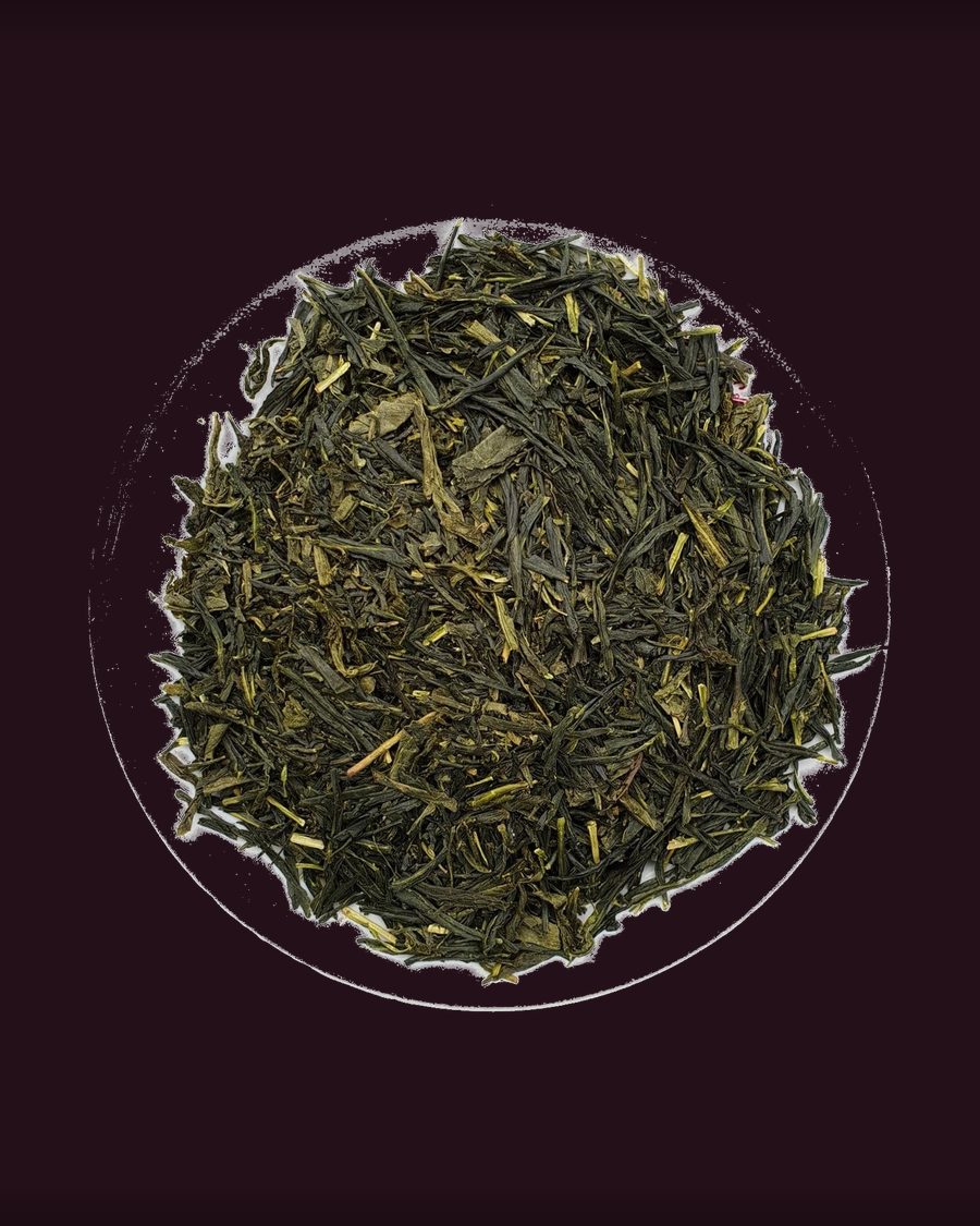 China Sencha loose leaf tea, brewed in the cup