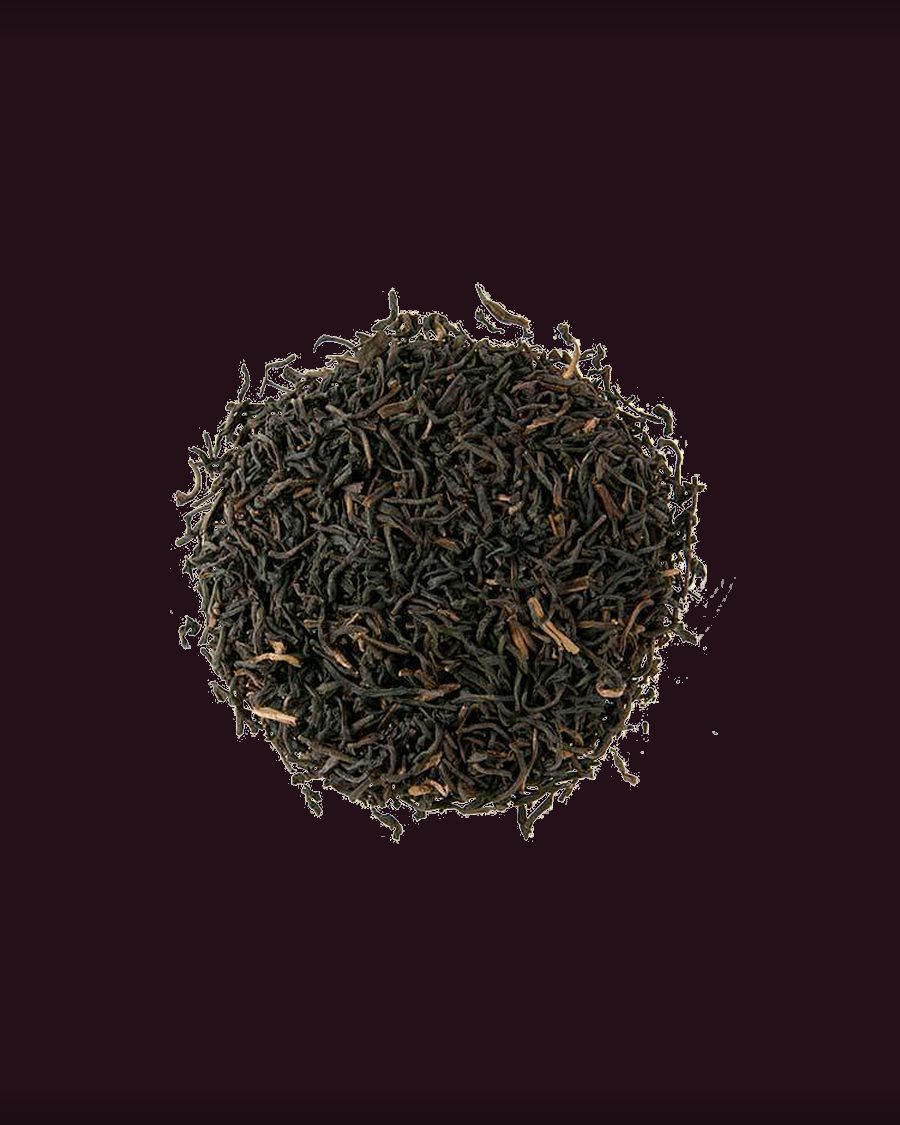 Decaf Ceylon loose leaf tea, brewed in the cup