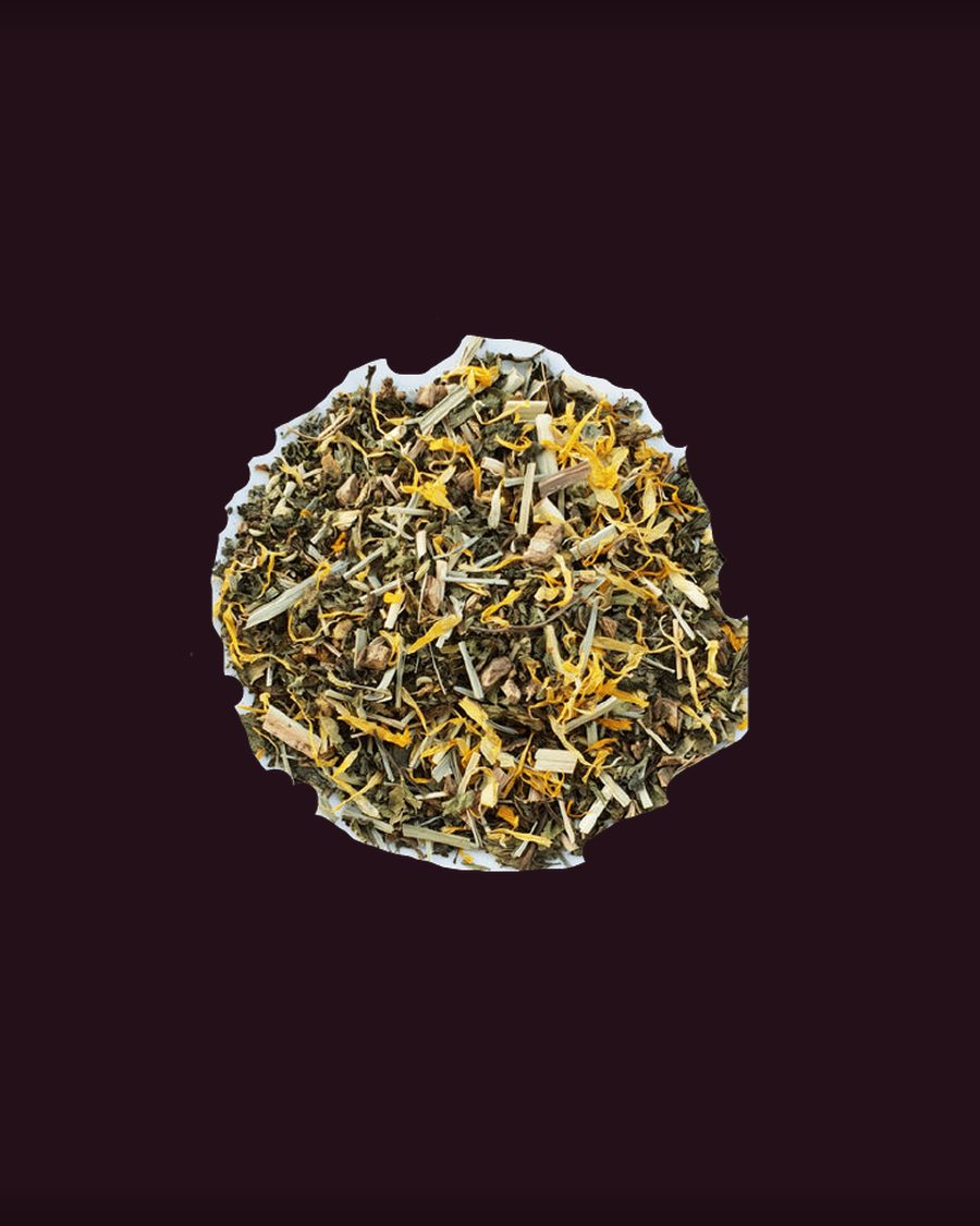 Quiet Bench Blend loose leaf tea, brewed in the cup