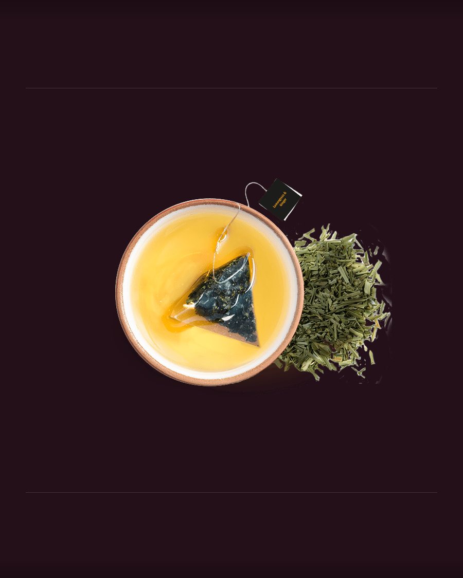 Ginger Root loose leaf tea, brewed in the cup